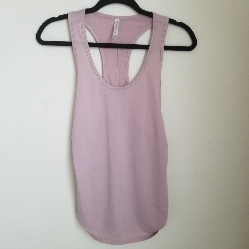 Fabletics Womens Sz XS Racer Back Tank Top Side Twist Active Yoga Gym Athleisure